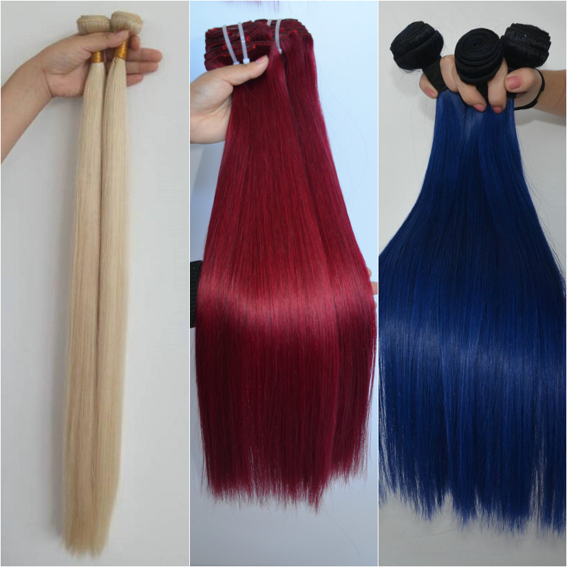 Colorful hair weave straight Brazilian hair bundles DL0013